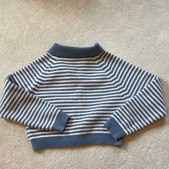Marea by Liz Joy Coastal Striped Cardigan - Blue and Ivory XS - Picture 4 of 12